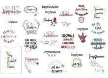 Stickserie ITH - Impfpasshülle Vol. 2 - 24 Motive inkl Blanko